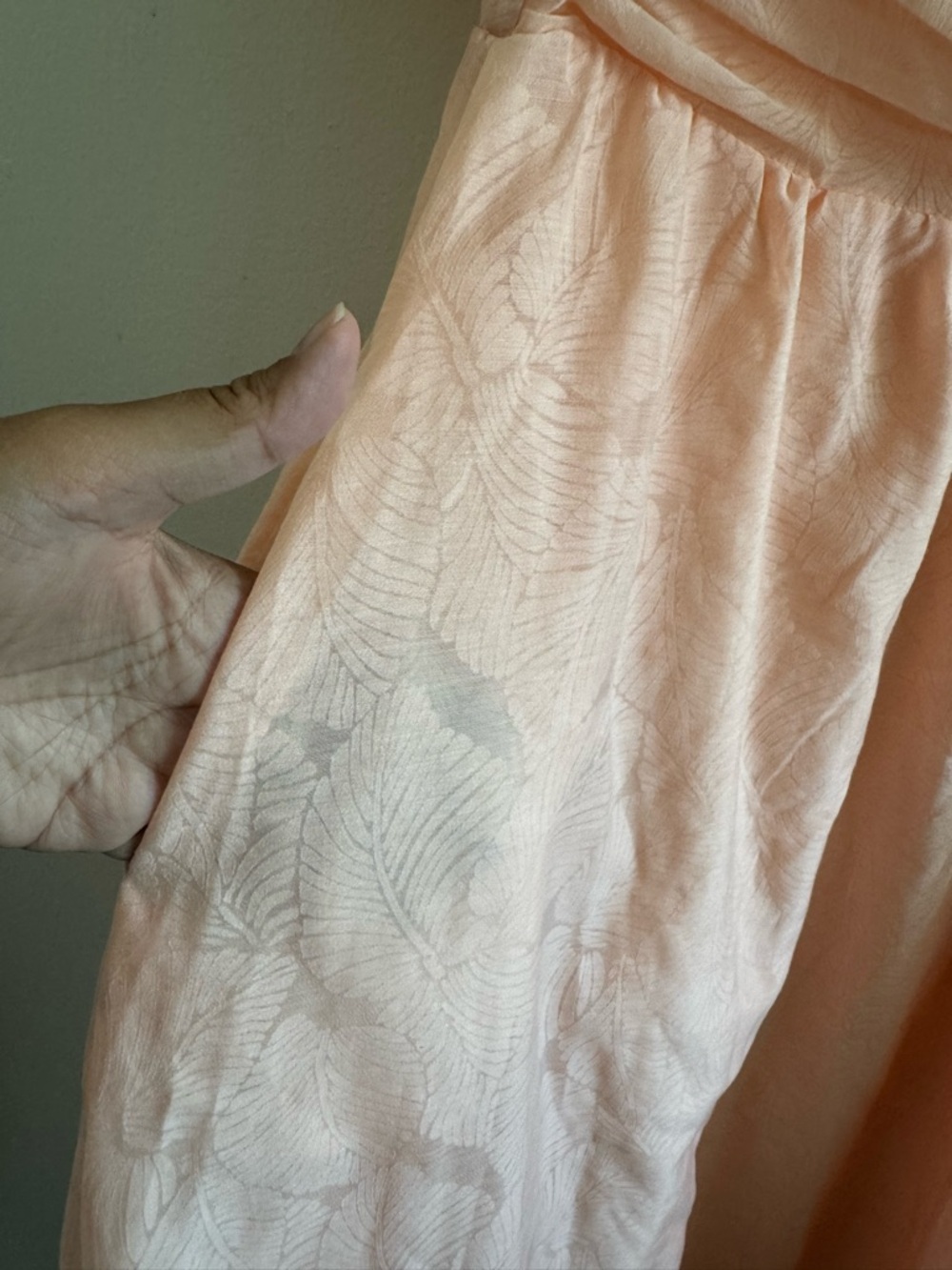NWT O. P. T River Peach Puff Square Neck Puff Sleeve Cottagecore  Maxi Dress M - Picture 6 of 9